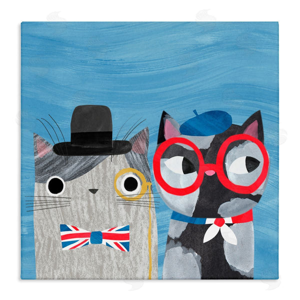 stupell industries Planet Cat by Angie Rozelaar | English & French Cats