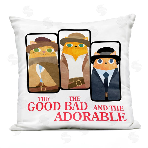 Stupell Industries Planet Cat By Angie Rozelaar | Good Bad And Adorable Cats Printed Throw Pillow