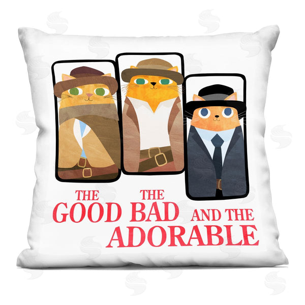 stupell industries Planet Cat by Angie Rozelaar | Good Bad And Adorable Cats Printed Throw Pillow
