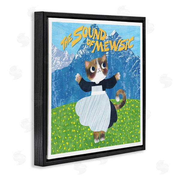 Stupell Industries Planet Cat By Angie Rozelaar | Sound Of Mewsic Cat Parody