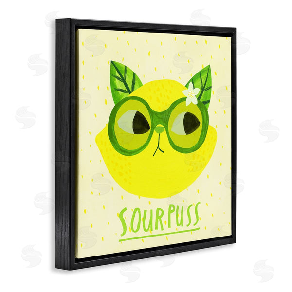 Stupell Industries Planet Cat By Angie Rozelaar | Sourpuss Lemon Cat