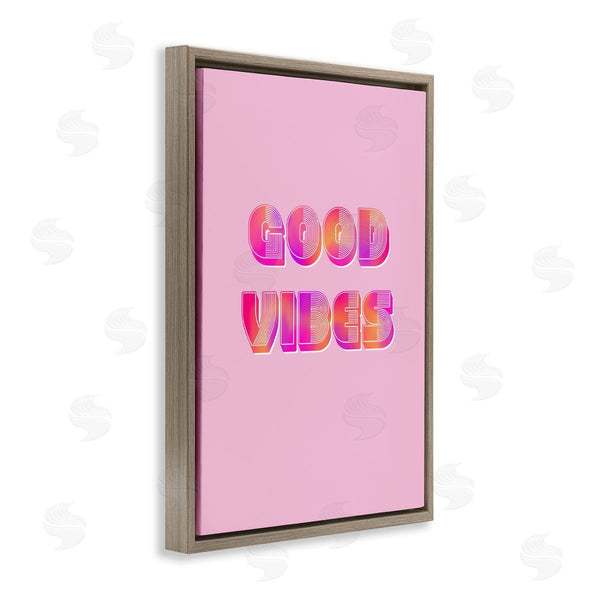Stupell Industries Pooja Dave | Pink & Orange Retro Good Vibes