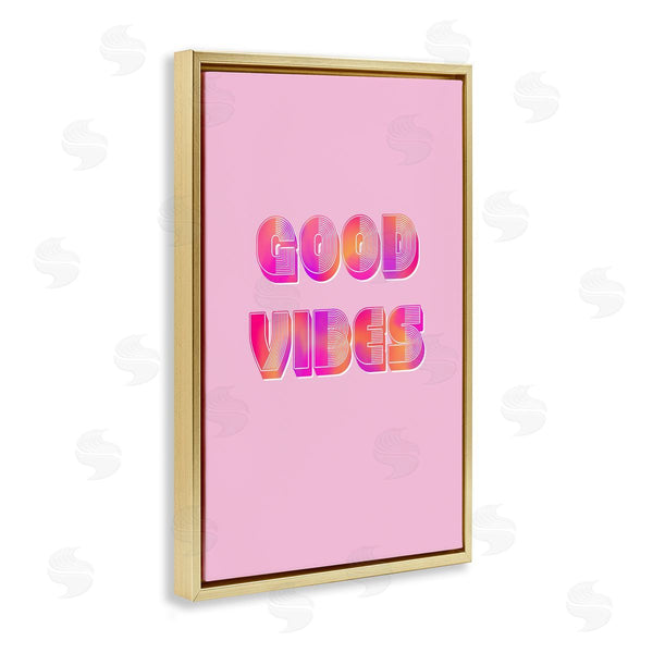 Stupell Industries Pooja Dave | Pink & Orange Retro Good Vibes