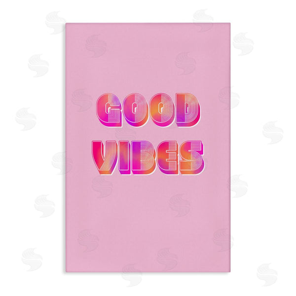 stupell industries Pooja Dave | Pink & Orange Retro Good Vibes