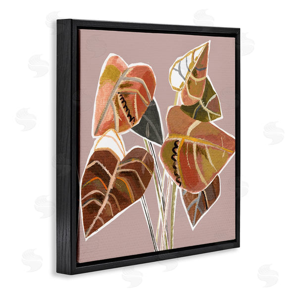 Stupell Industries Pope | Arrowhead Plant Vine Ornamented Fall Leaves Cubist Painting Wall Art