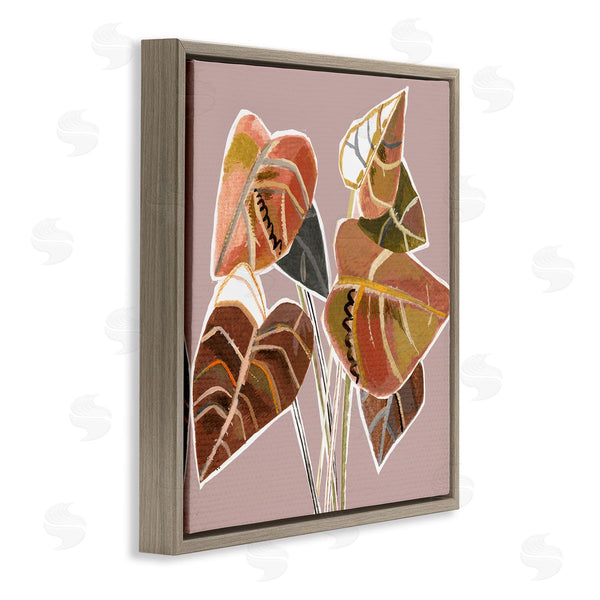 Stupell Industries Pope | Arrowhead Plant Vine Ornamented Fall Leaves Cubist Painting Wall Art