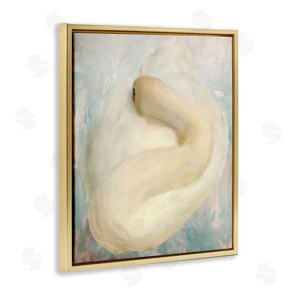 Stupell Industries Porter Hastings | Abstract Curled Up Swan