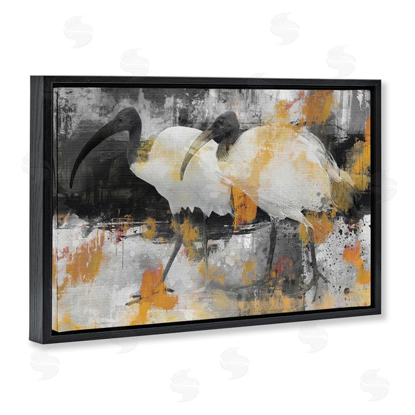 Stupell Industries Porter Hastings | Grey & Yellow Modern Birds