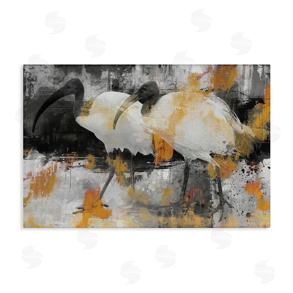 stupell industries Porter Hastings | Grey & Yellow Modern Birds