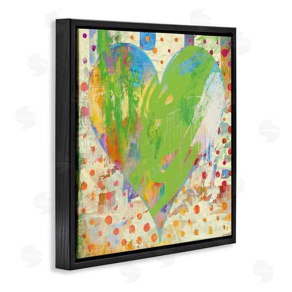 Stupell Industries Porter Hastings | Lime Green Patterned Heart Shape Wall Art