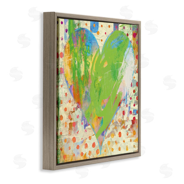 Stupell Industries Porter Hastings | Lime Green Patterned Heart Shape Wall Art