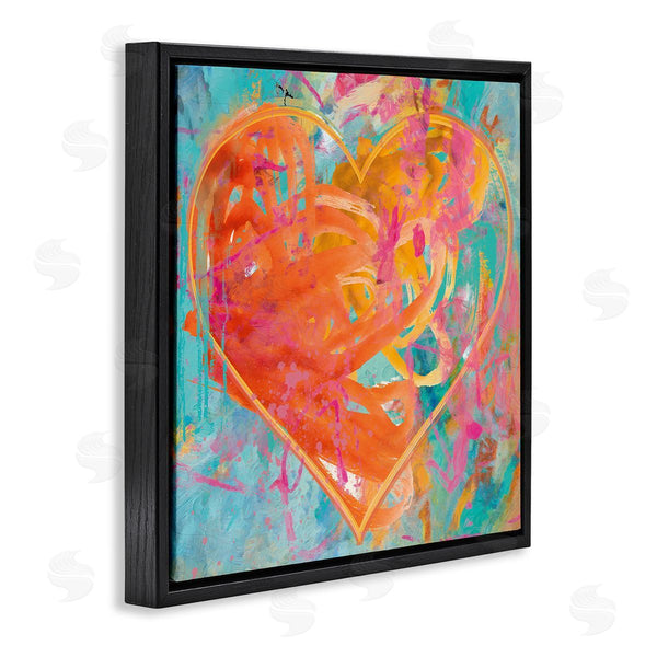 Stupell Industries Porter Hastings | Street Style Graffiti Heart Shape Bold Paint Splatter Wall Art