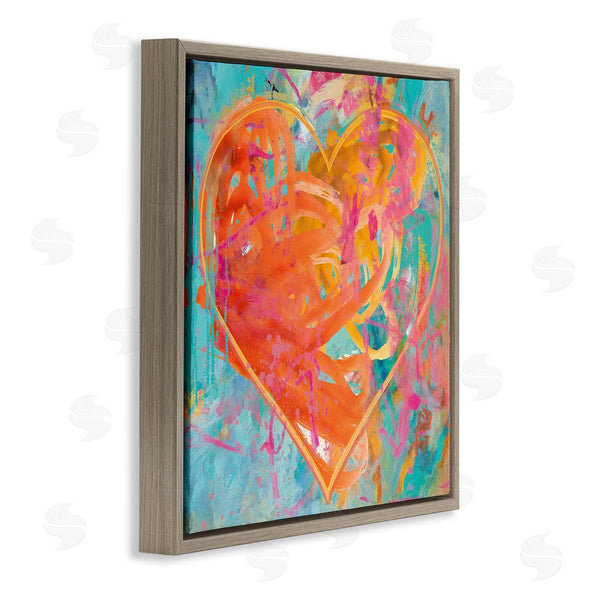 Stupell Industries Porter Hastings | Street Style Graffiti Heart Shape Bold Paint Splatter Wall Art