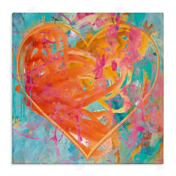 stupell industries Porter Hastings | Street Style Graffiti Heart Shape Bold Paint Splatter Wall Art