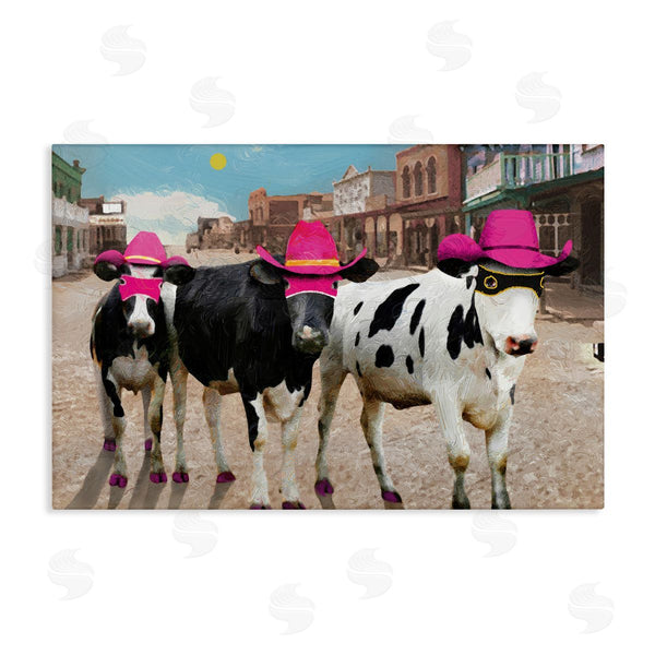 stupell industries Porter Hastings | Superhero Cows in Town