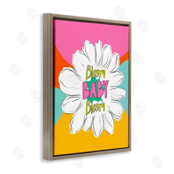 Stupell Industries Pragya Kothari | Bloom Bright Flower Phrase Wall Art