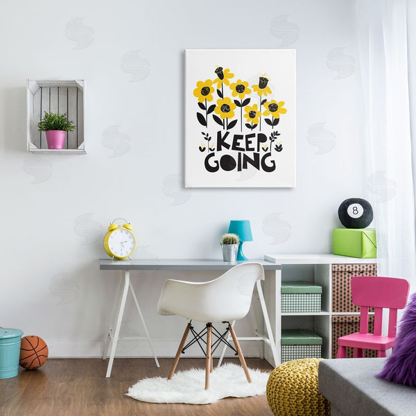 Stupell Industries Pragya Kothari | Keep Going Yellow Flowers Wall Art