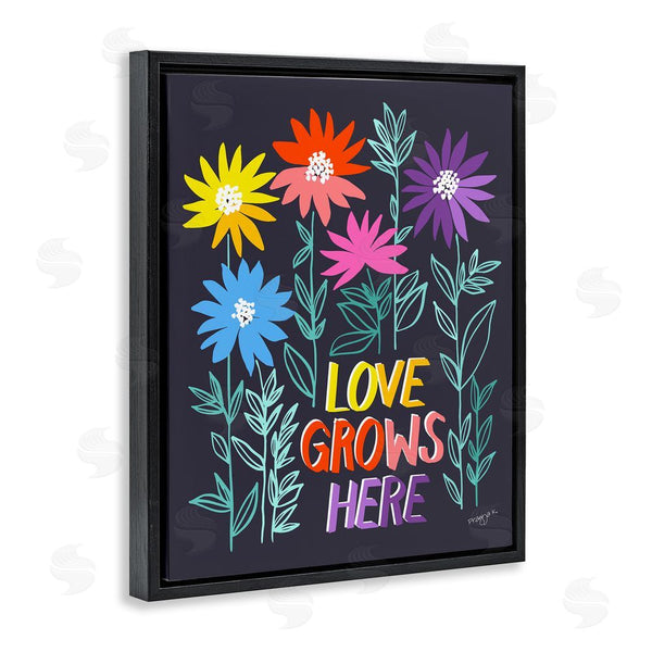 Stupell Industries Pragya Kothari | Love Grows Here Phrase Wall Art