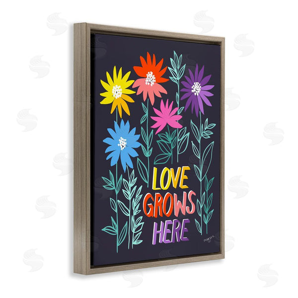Stupell Industries Pragya Kothari | Love Grows Here Phrase Wall Art
