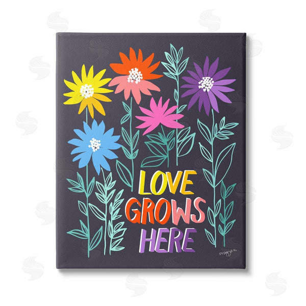 stupell industries Pragya Kothari | Love Grows Here Phrase Wall Art