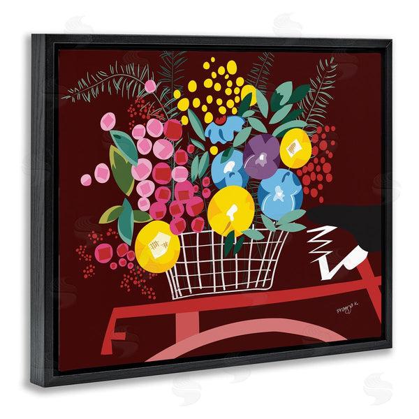 Stupell Industries Pragya Kothari | Modern Flower Basket Wall Art