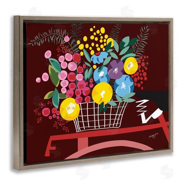 Stupell Industries Pragya Kothari | Modern Flower Basket Wall Art
