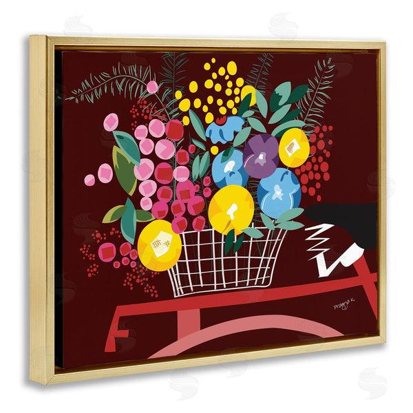 Stupell Industries Pragya Kothari | Modern Flower Basket Wall Art
