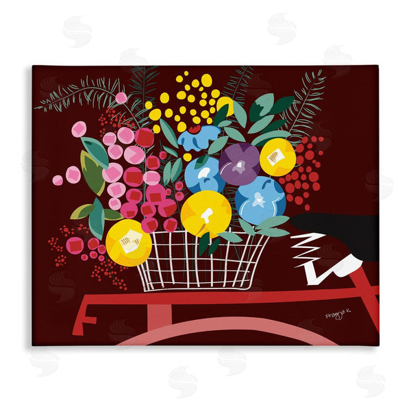 stupell industries Pragya Kothari | Modern Flower Basket Wall Art