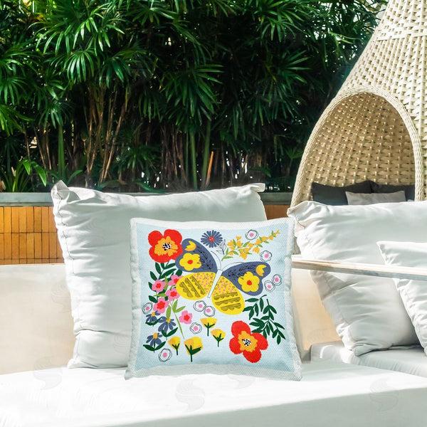 Stupell Industries Pragya Kothari | Modern Fluttering Blooms Printed Throw Pillow