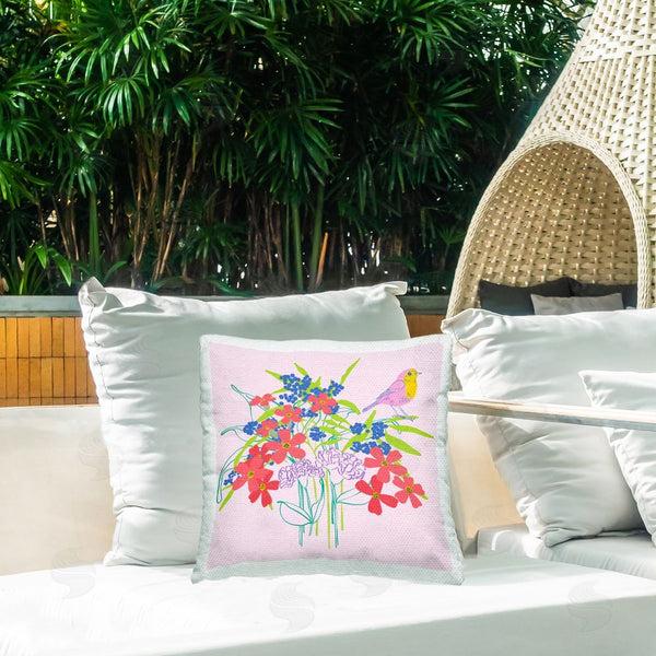 Stupell Industries Pragya Kothari | Modern Fluttering Petals Printed Throw Pillow