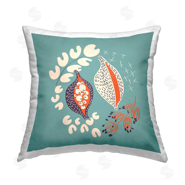 stupell industries Pragya Kothari | Modern Plant Seeds Printed Throw Pillow