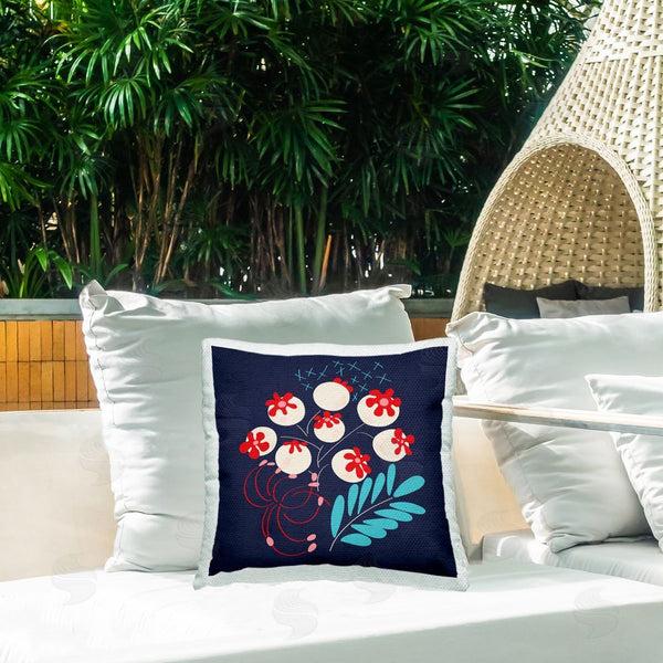 Stupell Industries Pragya Kothari | Modern Plants On Blue Printed Throw Pillow