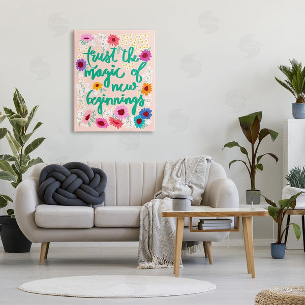 Stupell Industries Pragya Kothari | New Beginnings Phrase Wall Art