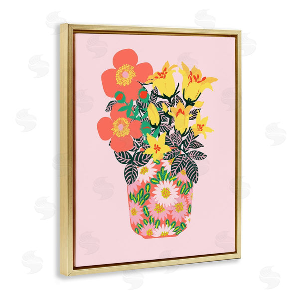 Stupell Industries Pragya Kothari | Pink Modern Bouquet