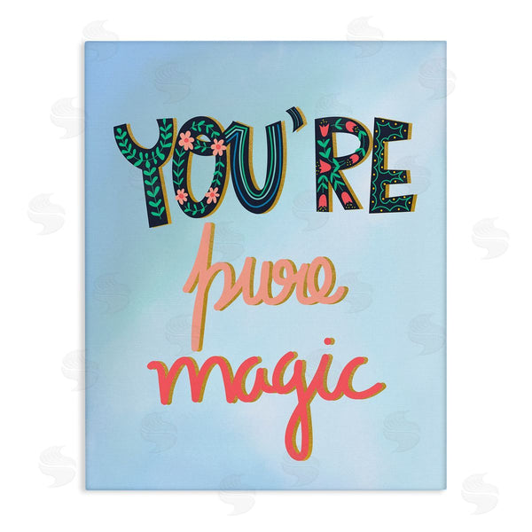 stupell industries Pragya Kothari | Pure Magic Floral Phrase Wall Art