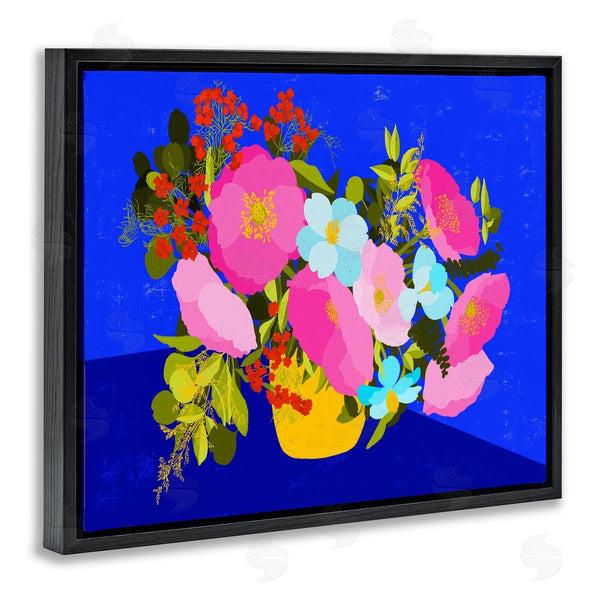 Stupell Industries Pragya Kothari | Vivid Pink & Blue Bouquet