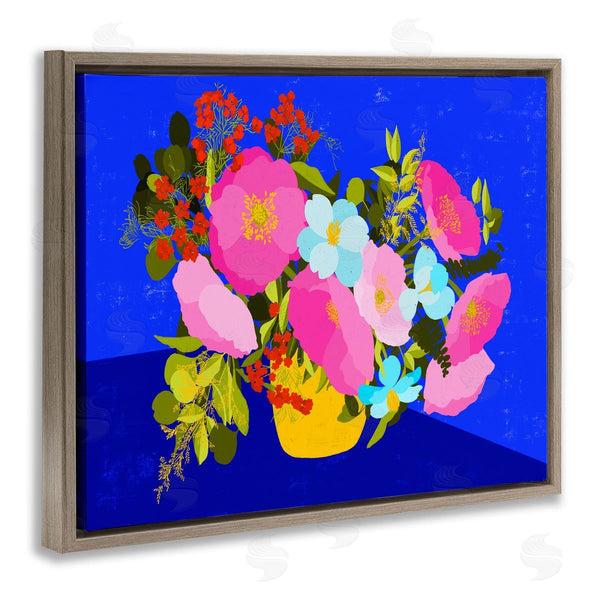 Stupell Industries Pragya Kothari | Vivid Pink & Blue Bouquet