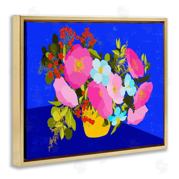 Stupell Industries Pragya Kothari | Vivid Pink & Blue Bouquet