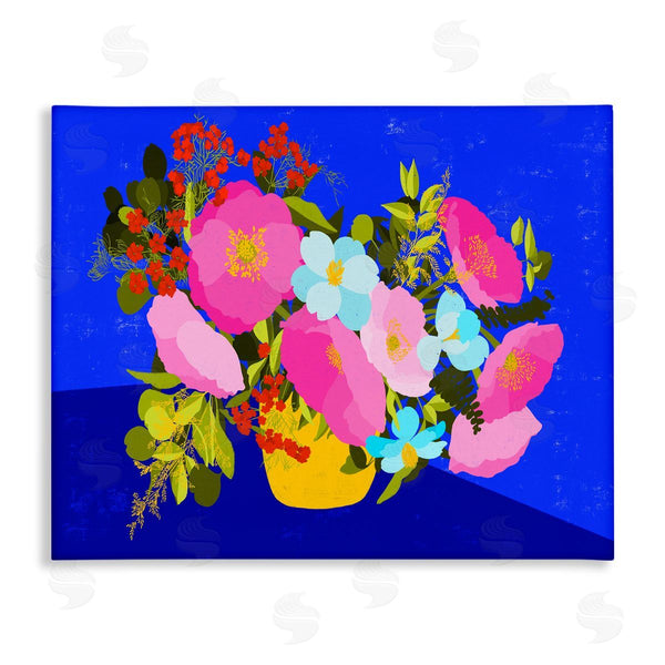 stupell industries Pragya Kothari | Vivid Pink & Blue Bouquet