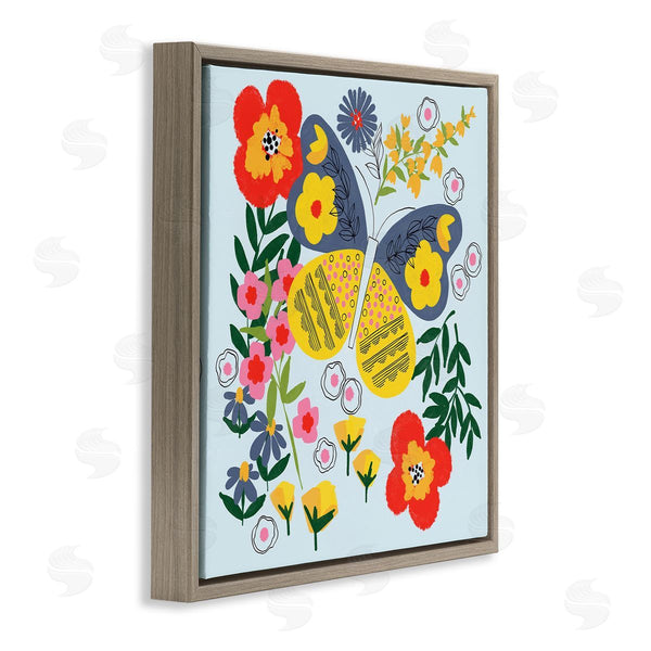 Stupell Industries Pragya Kothari | Vivid Poppies & Butterfly