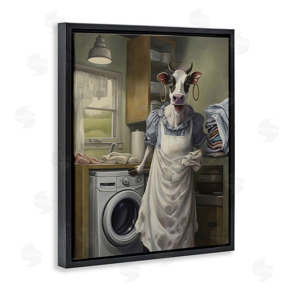 Stupell Industries PSL Art | Cow Doing Laundry Wall Art