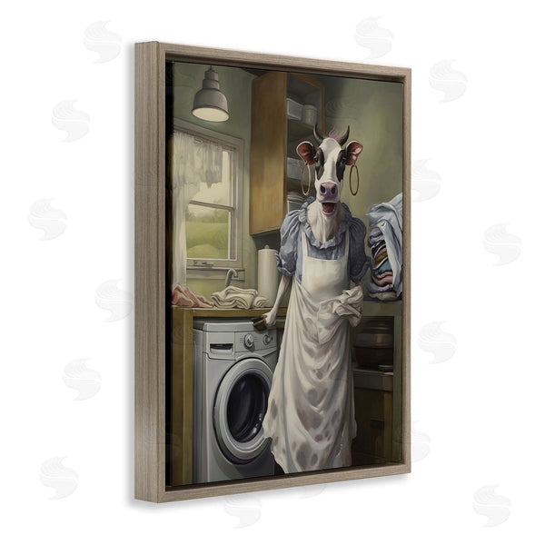 Stupell Industries PSL Art | Cow Doing Laundry Wall Art