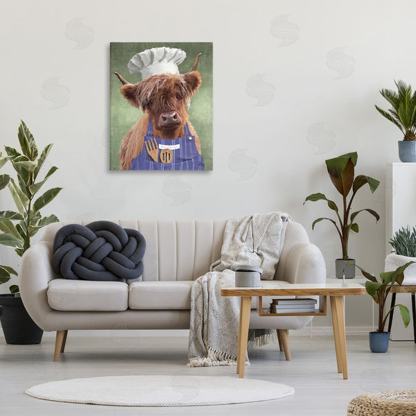 Stupell Industries PSL Art | Highland Cattle Chef Wall Art