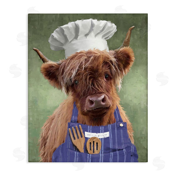 stupell industries PSL Art | Highland Cattle Chef Wall Art