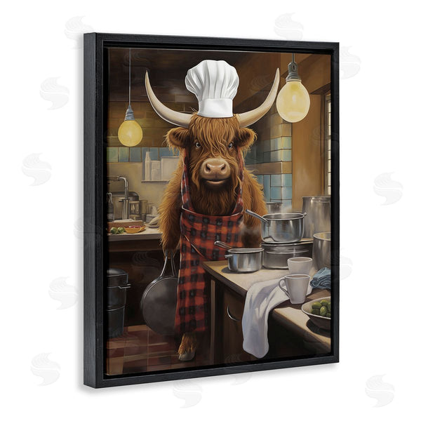 Stupell Industries PSL Art | Longhorn Chef In Kitchen Wall Art