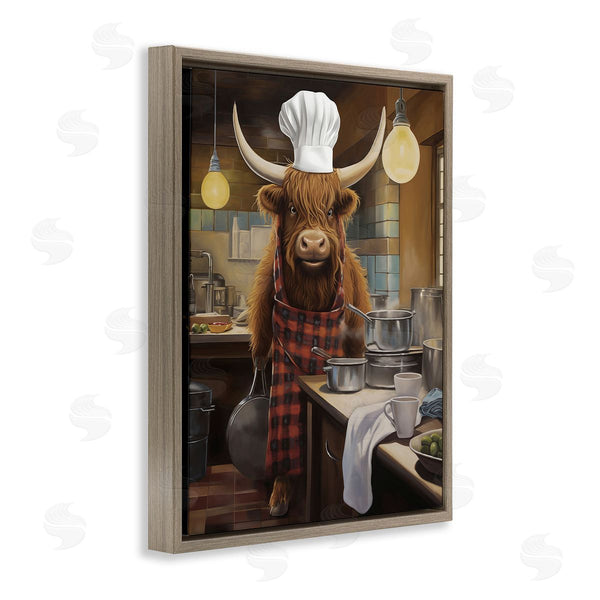 Stupell Industries PSL Art | Longhorn Chef In Kitchen Wall Art