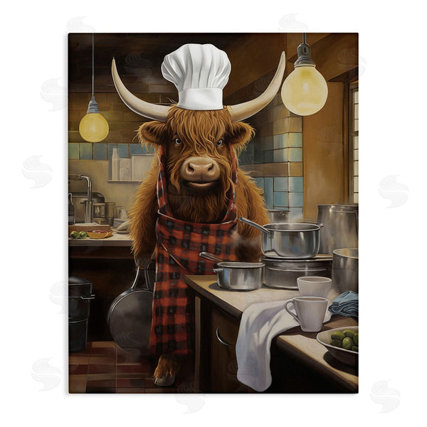 stupell industries PSL Art | Longhorn Chef in Kitchen Wall Art