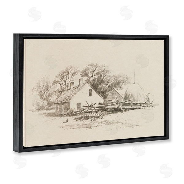 Stupell Industries Public Domain | Cottage Pencil Drawing