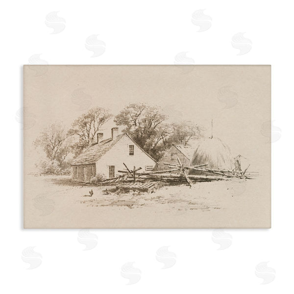 stupell industries Public Domain | Cottage Pencil Drawing