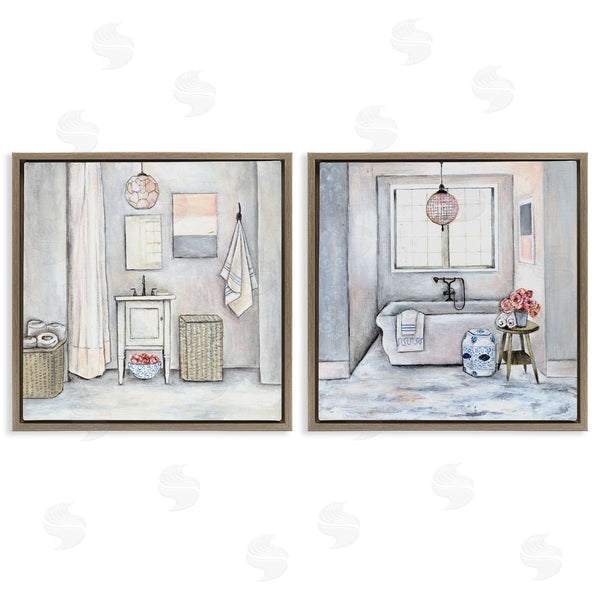 Stupell Industries R. Rig | Bathroom Interior Soft Cottage Design